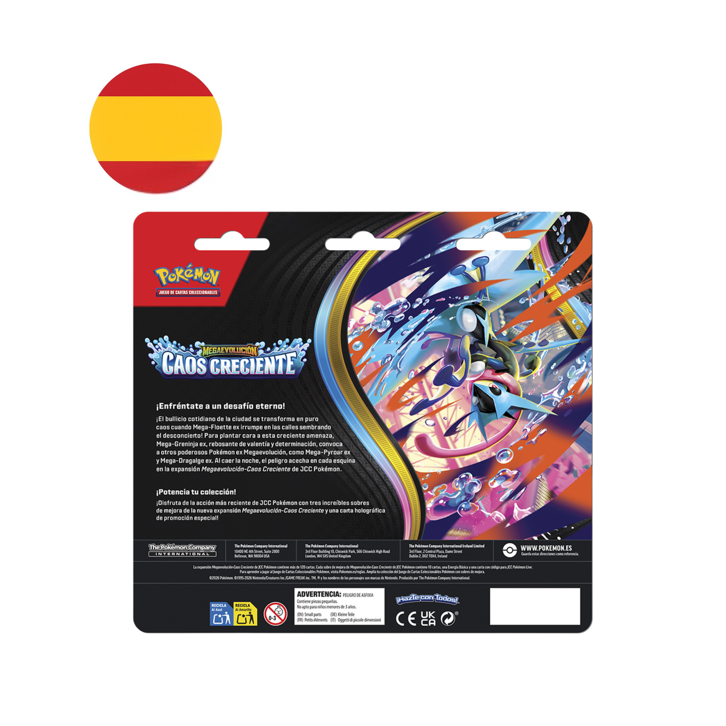 Blister 3 sobres Caos Creciente - Pokémon TCG Español