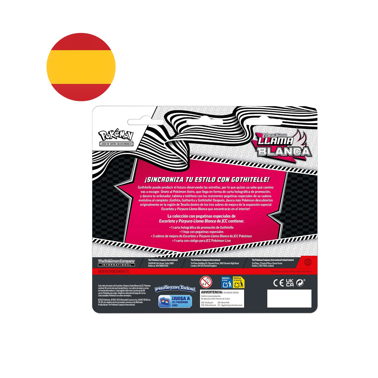 Blister Gothitelle Tech Sticker Llama Blanca - Pokémon TCG Español