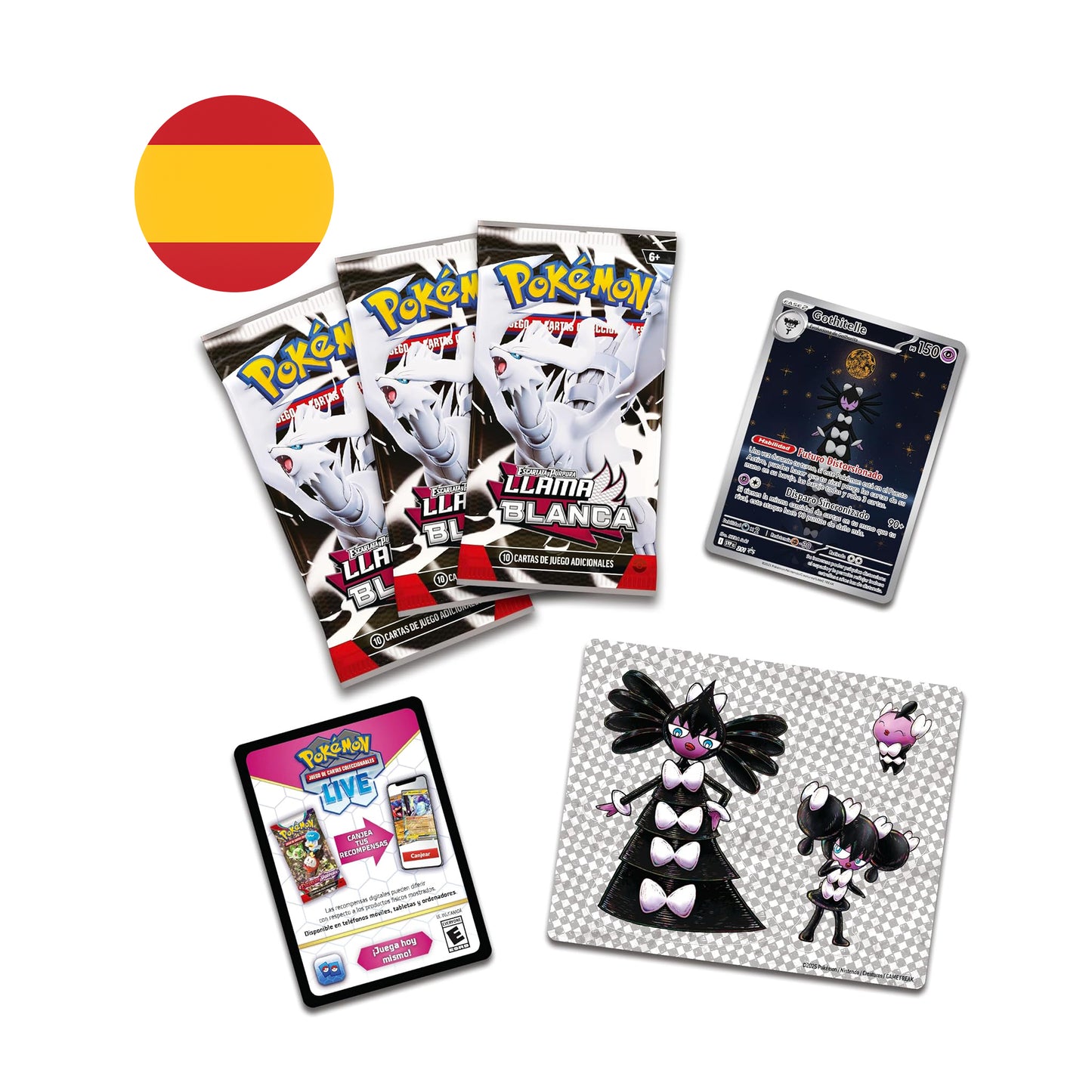 Blister Gothitelle Tech Sticker Llama Blanca - Pokémon TCG Español
