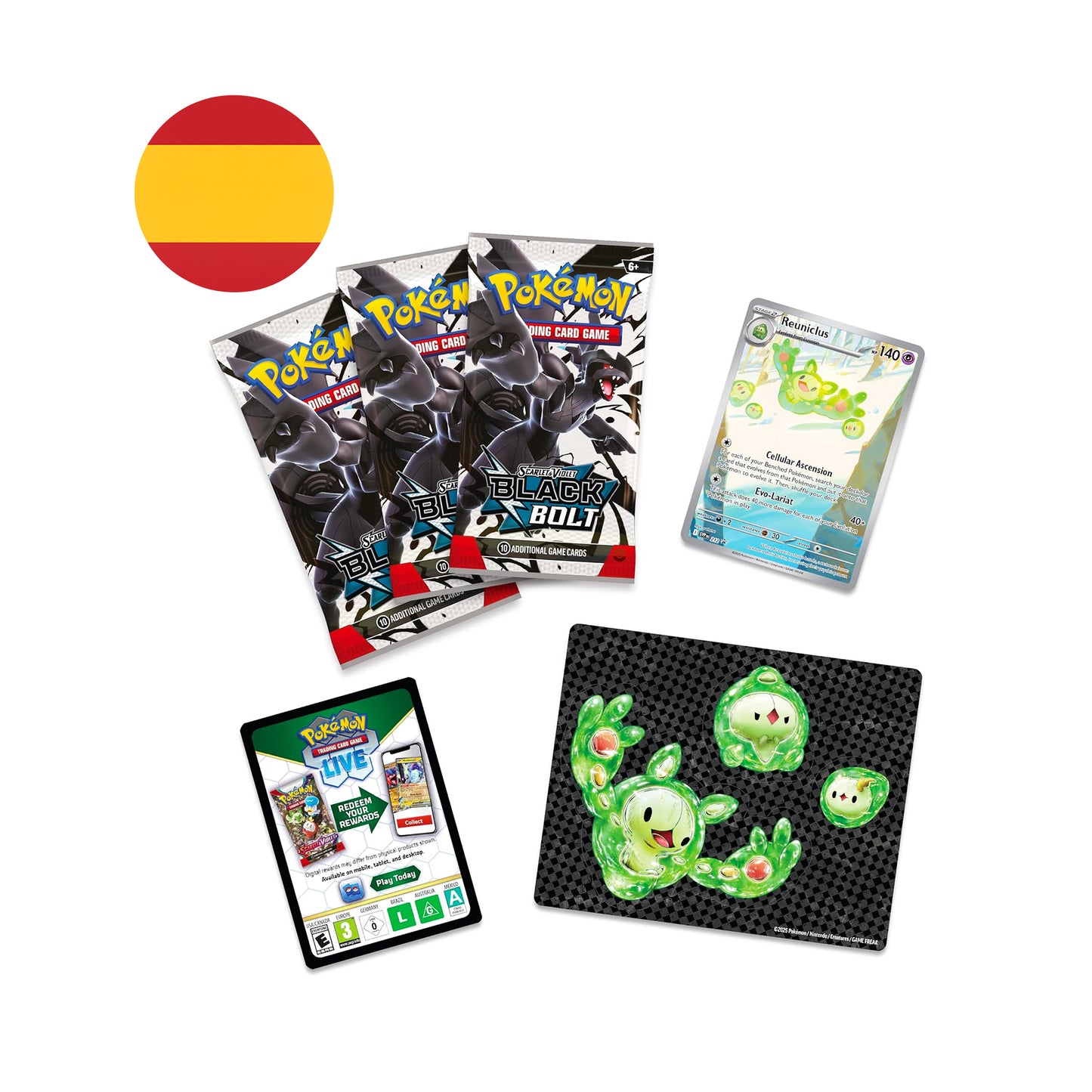 Blister Reuniclus Tech Sticker Fulgor Negro - Pokémon TCG Español