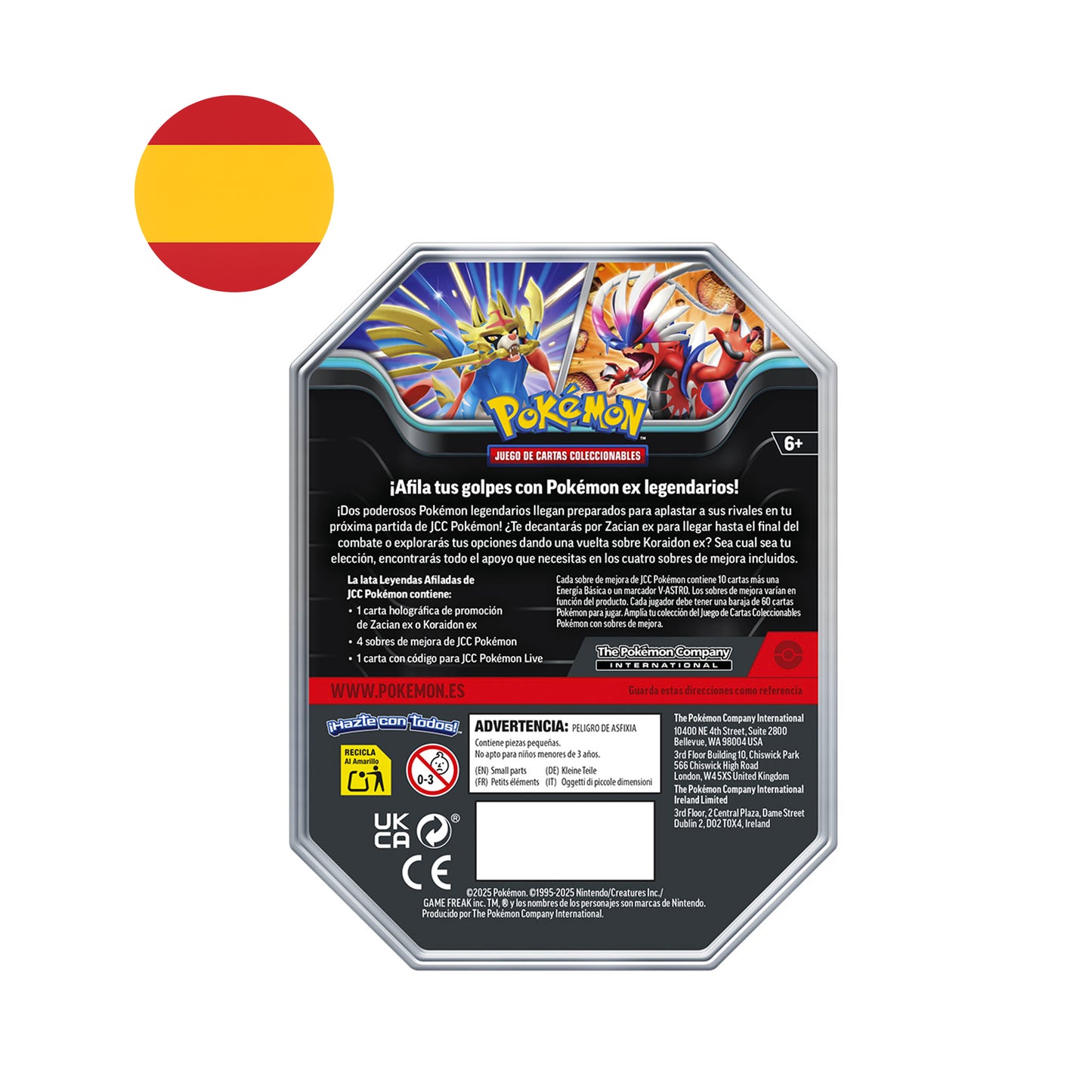 Lata Leyendas Afiladas Zacian ex - Summer Tin Pokemon TCG Español