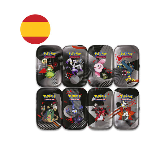 Mini Lata Fulgor Negro y Llama Blanca - Pokemon Español (Modelo Aleatorio, 1 ud.)