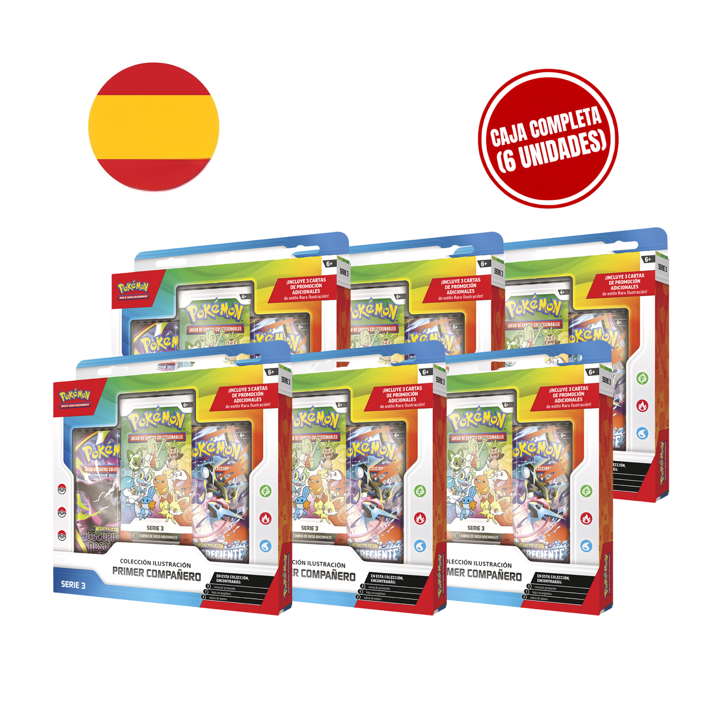 Caja Completa (6 Unidades) Primer Compañero (Serie 3) - Pokémon TCG Español